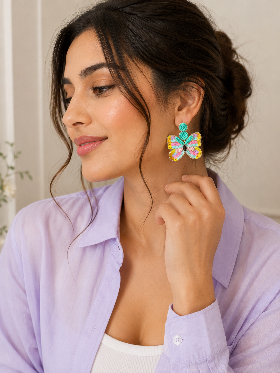 Butterfly Bloom Handcrafted Earrings